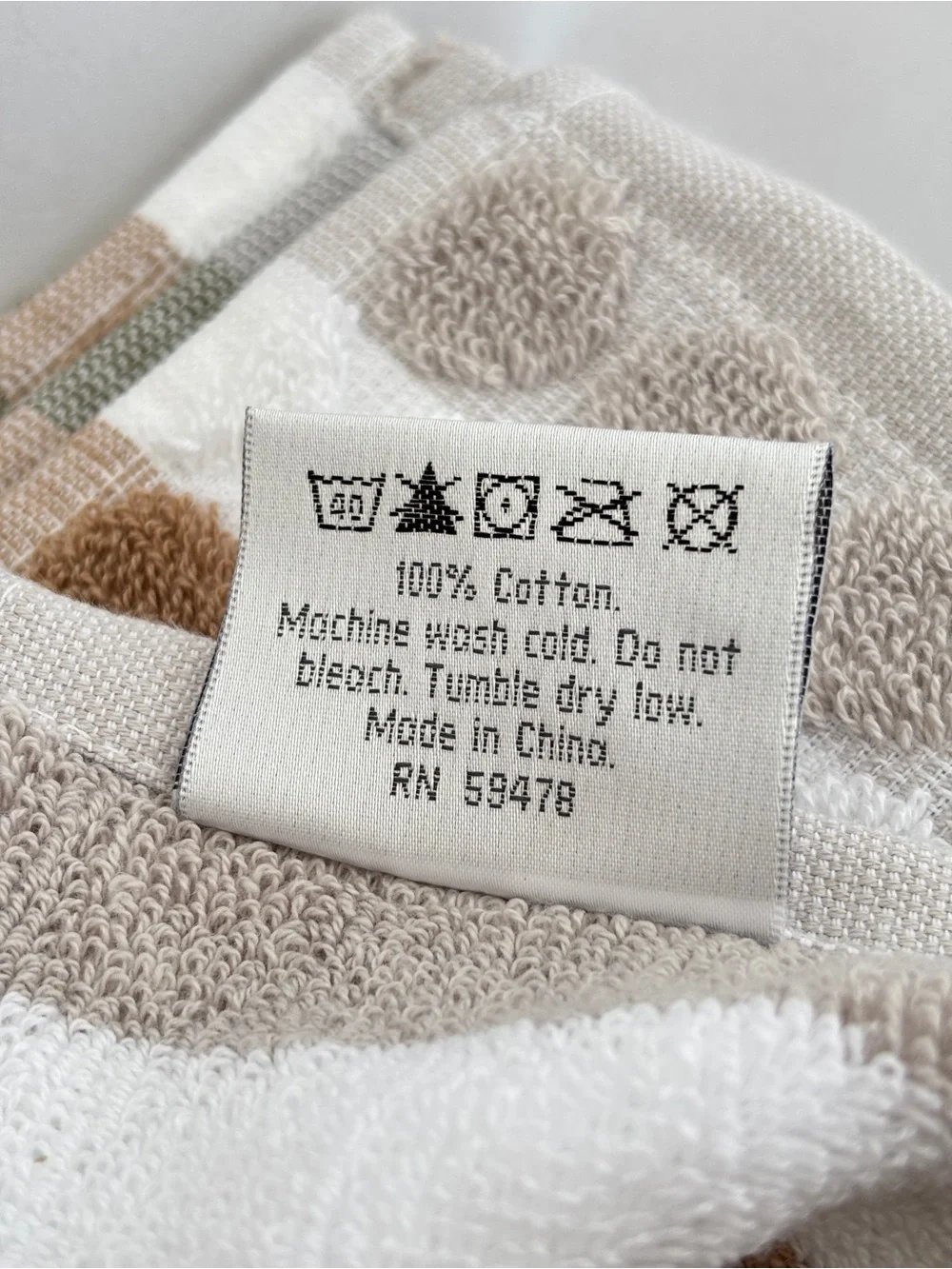 NWT Soho Living 2Pc Cotton Retro Earth Tone Polka Dot Striped Fall Bath Towels